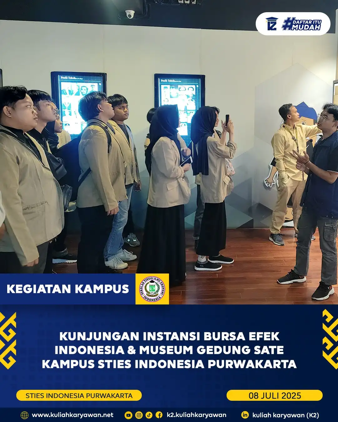 Kunjungan Mahasiswa STIES Indonesia Purwakarta Ke Museum Gedung Sate Bandung